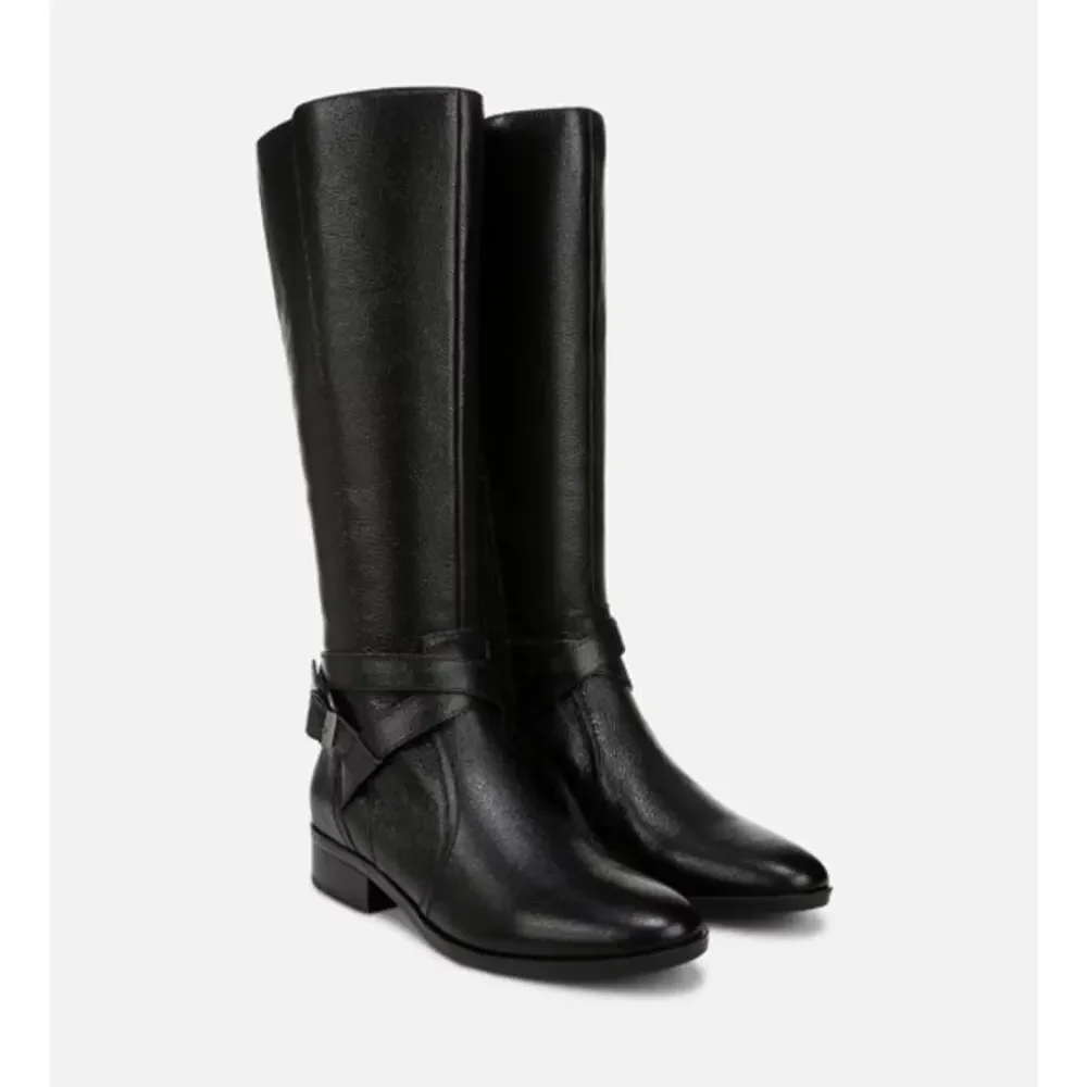 Naturalizer Rena 2 Riding Boots Knee High Black Leather Size 9.5 NIB Sleek Comfy
